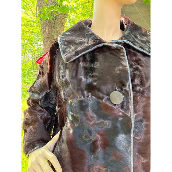 Vintage 60s ASTRAKHAN Fur Coat Persian Lamb BROADTAIL - Picture 2 of 16